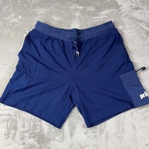 Prince Pickleball Mens Navy Blue Athletic Cargo Shorts Size M Zip Pockets Toggle